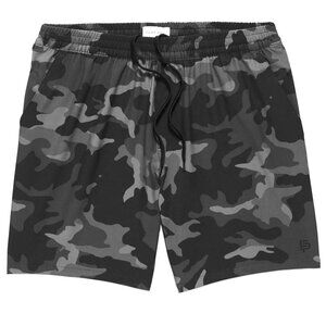 Flint Park  Men's Camo Print Athletic Shorts Organic Cotton Lined Large NWT